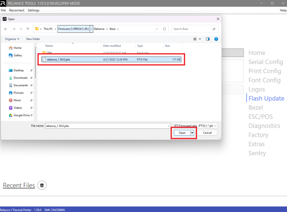 Reliance Firmware Update Instructions – Pyramid Technologies Support