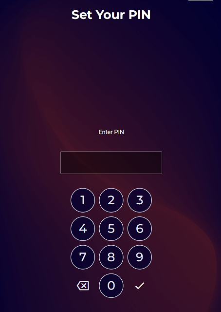 Administrator PIN Setup
